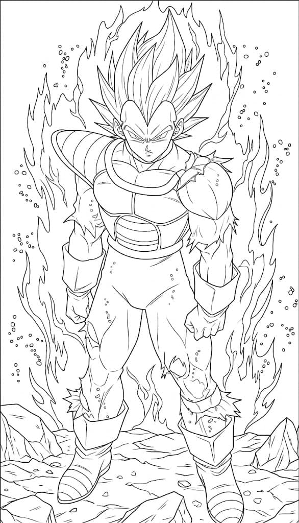 Vegeta Blue Ausmalbild