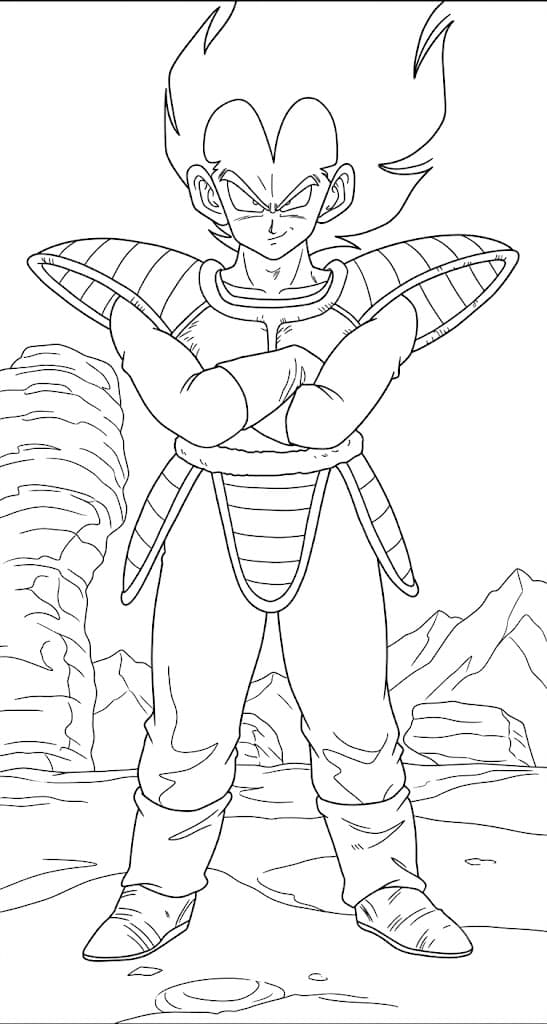 Vegeta Dragon Ball Ausmalbild