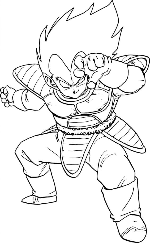 Vegeta Saiyajin Ausmalbild