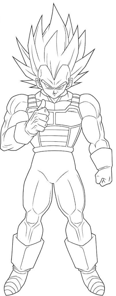 Vegeta Super Saiyajin Ausmalbild