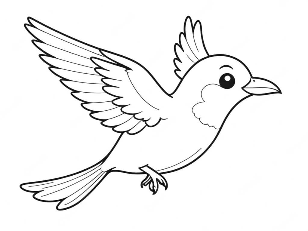 Fliegender Vogel Ausmalbild