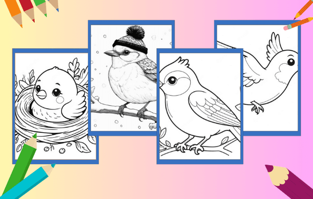 Vogel Ausmalbilder