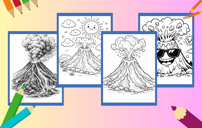 Vulkan Ausmalbilder