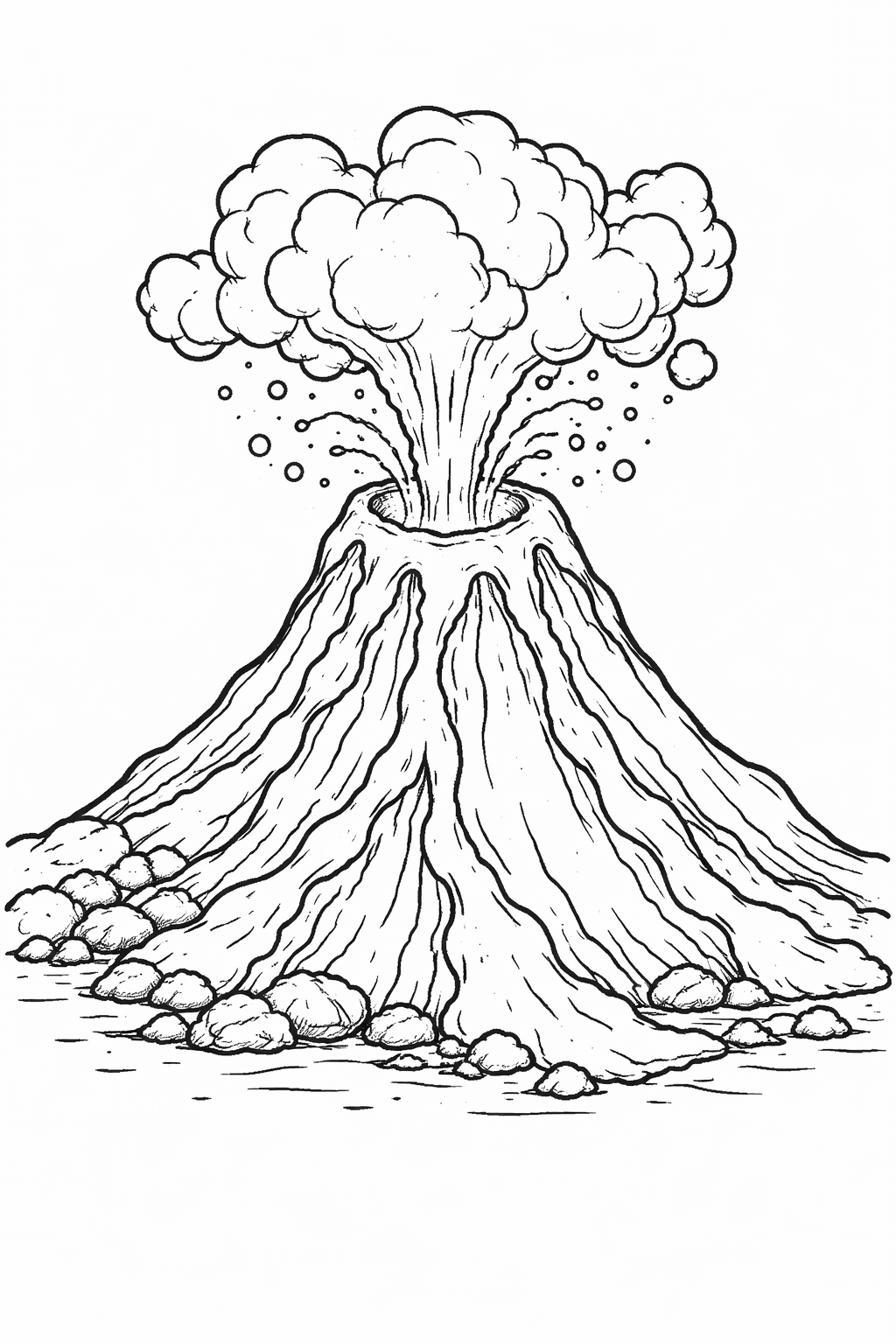 Vulkan Ausmalbild