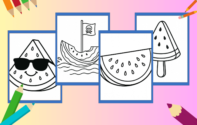 Wassermelone Ausmalbilder