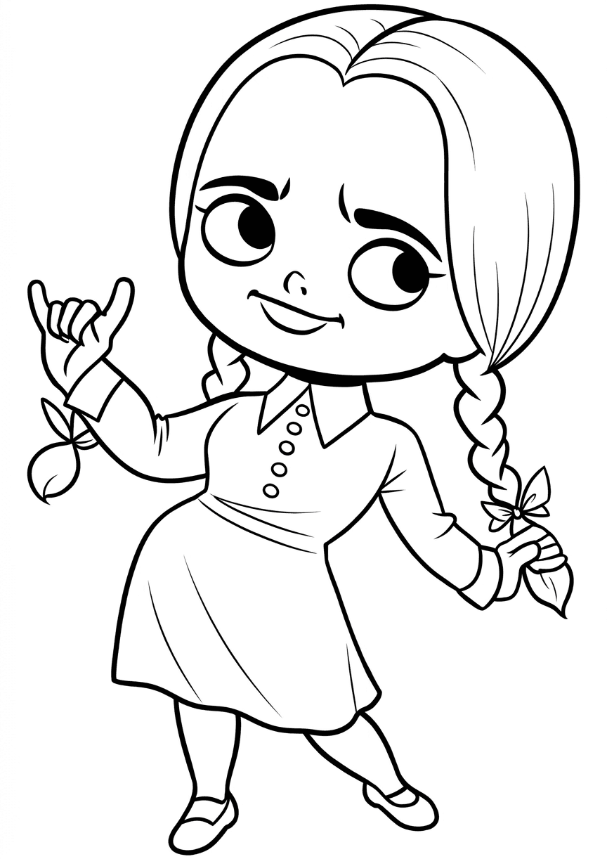 Wednesday Zeichnung Ausmalbild