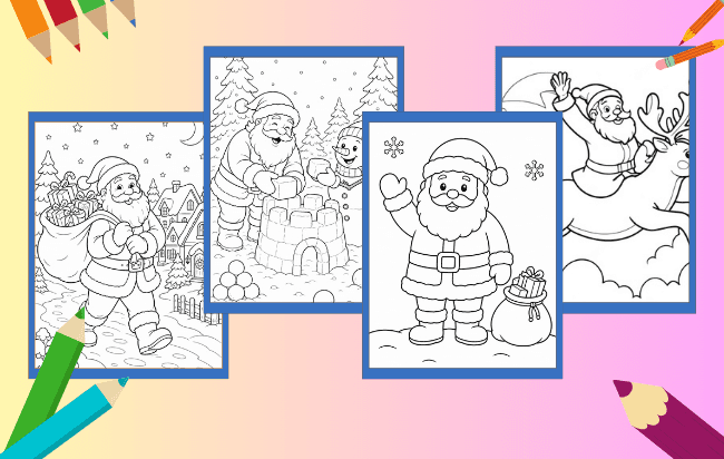 Weihnachtsmann Ausmalbilder