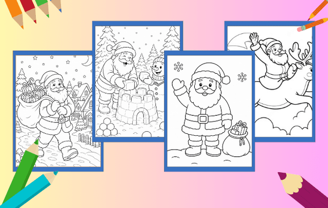 Weihnachtsmann Ausmalbilder