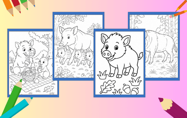 Wildschwein Ausmalbilder