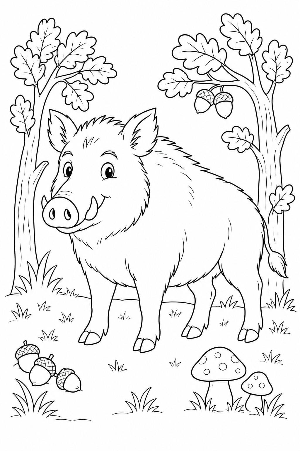 Wildschwein Ausmalbild