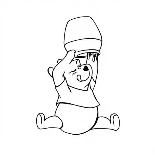 Winnie Puuh sucht Honig Ausmalbild