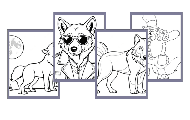 Wolf Ausmalbilder