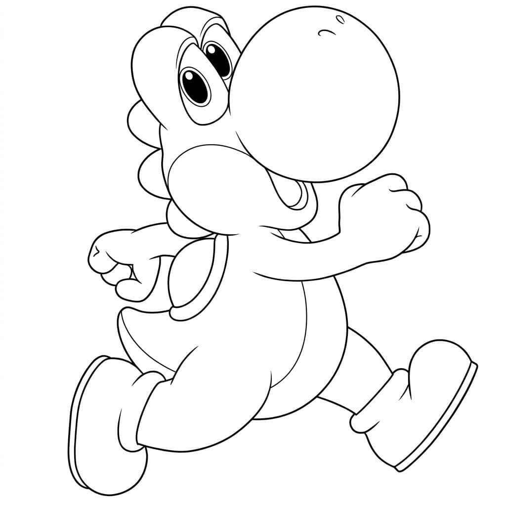 Yoshi Ausmalbild – kostenlose Yoshi Malvorlage zum Ausdrucken