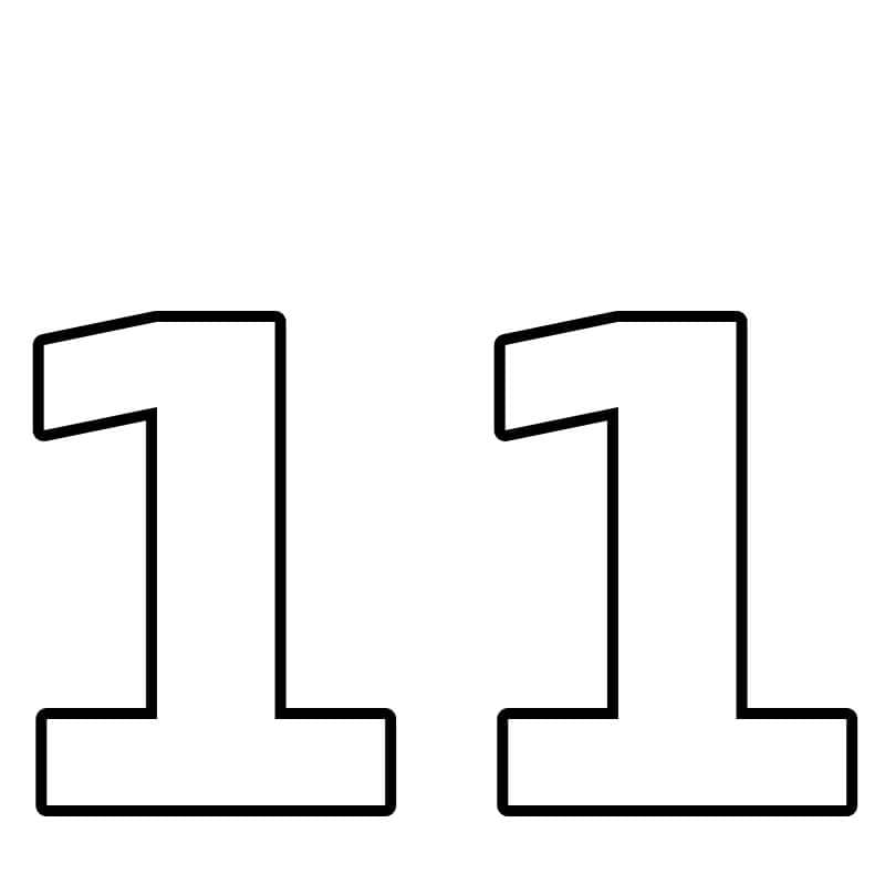 Nummer 11 zum Ausmalen