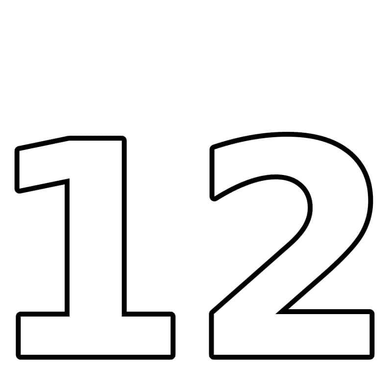 Nummer 12 zum Ausmalen