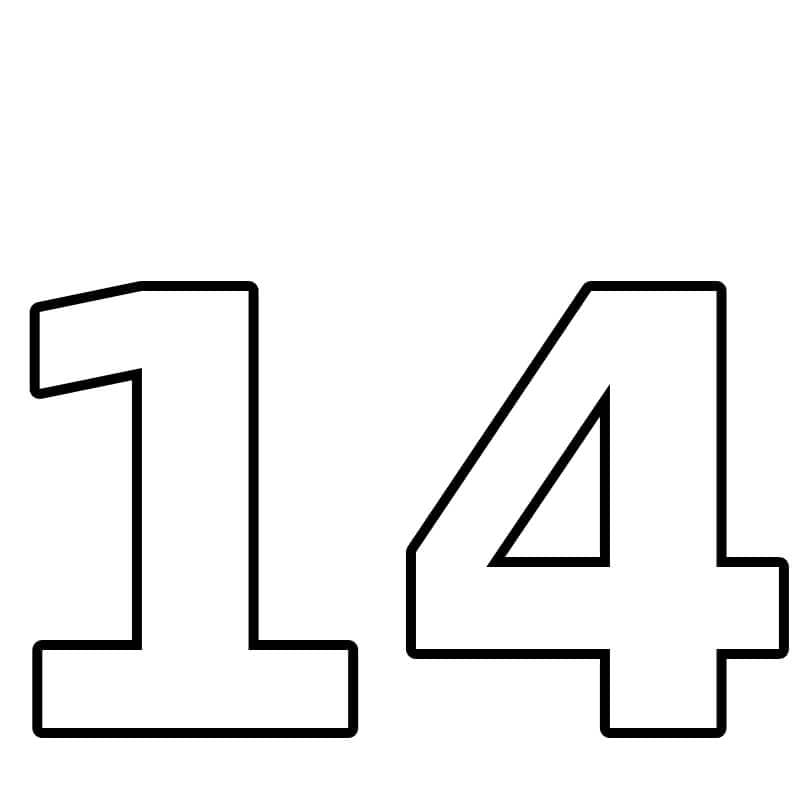 Nummer 14 zum Ausmalen