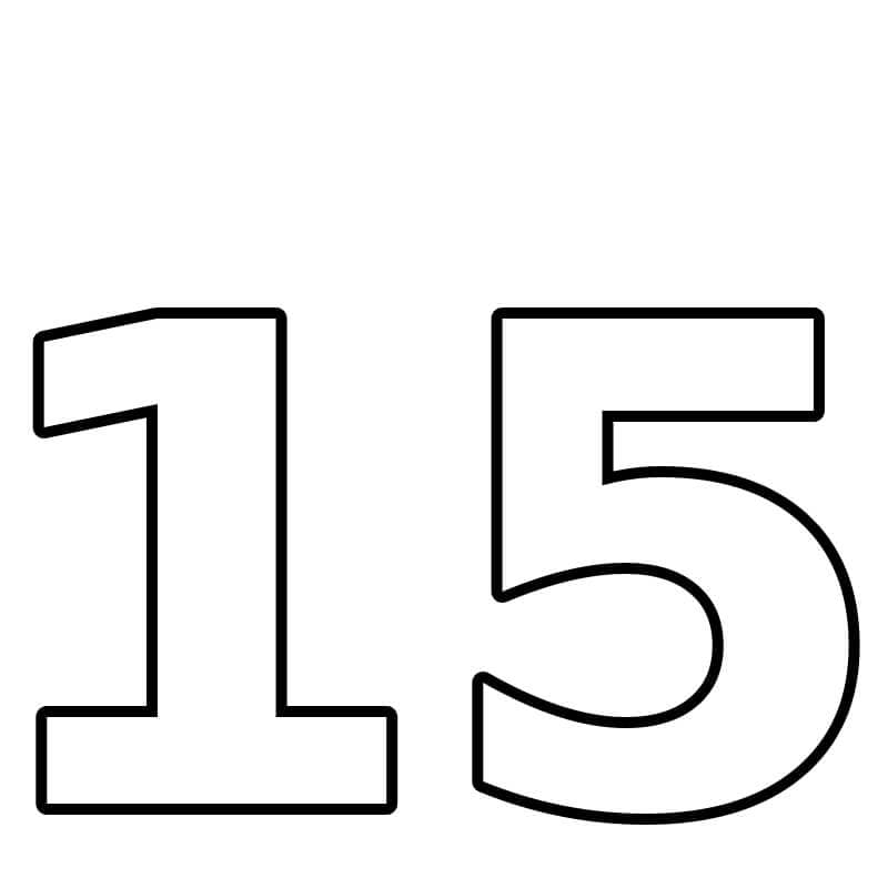 Nummer 15 zum Ausmalen