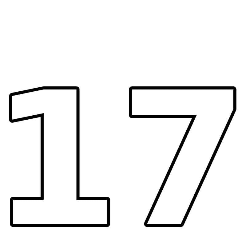 Nummer 17 zum Ausmalen