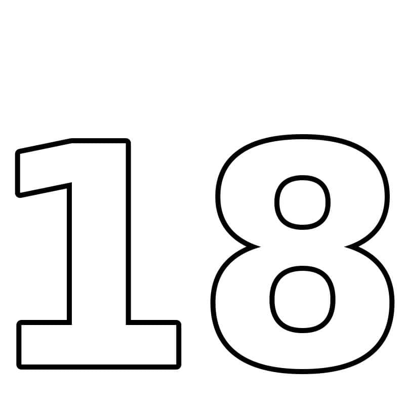Nummer 18 zum Ausmalen