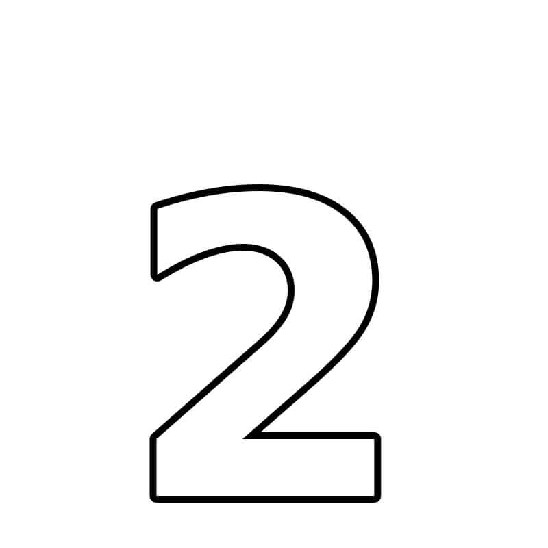 Nummer 2 zum Ausmalen