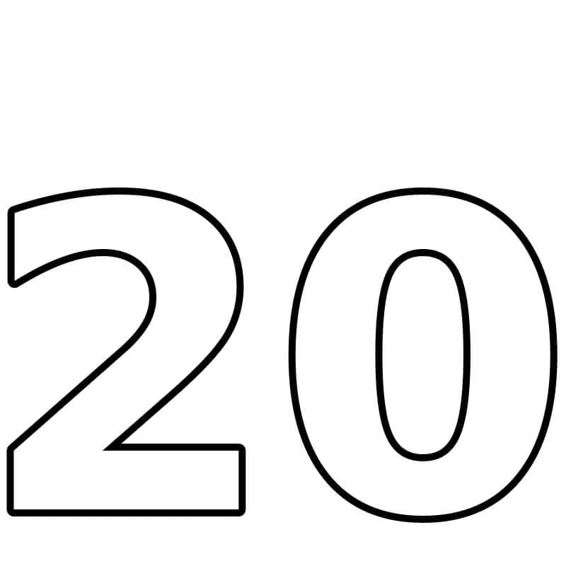 Nummer 20 zum Ausmalen