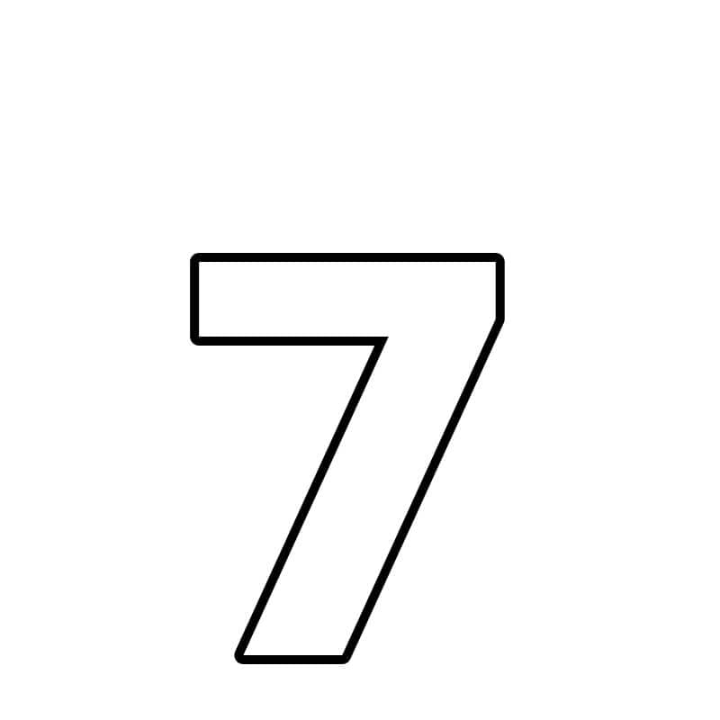 Nummer 7 zum Ausmalen