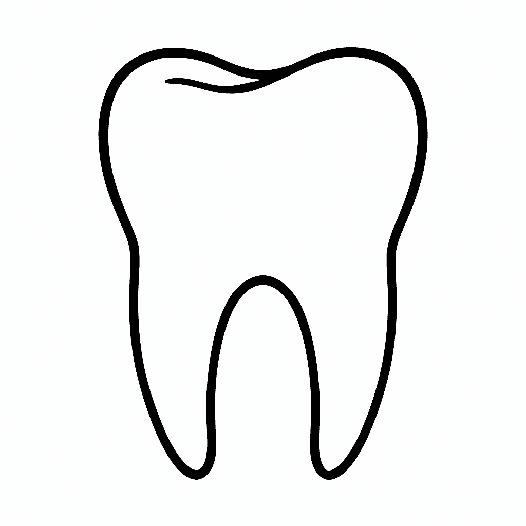 Klassischer Zahn Ausmalbild