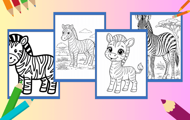 Zebra Ausmalbilder