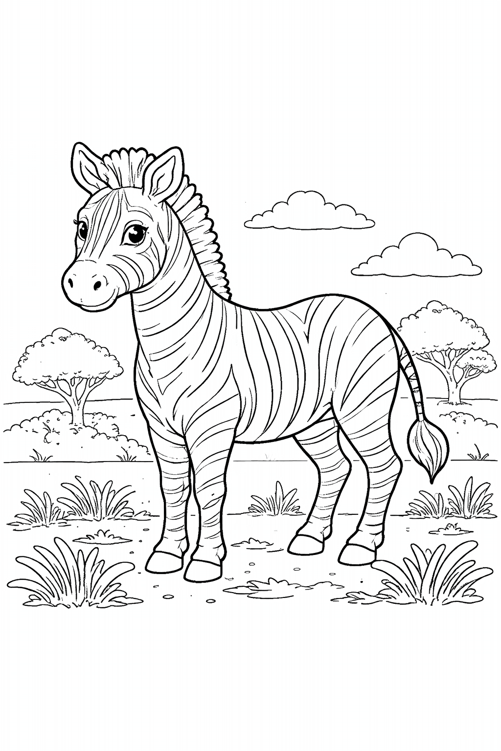 Zebra Ausmalbild