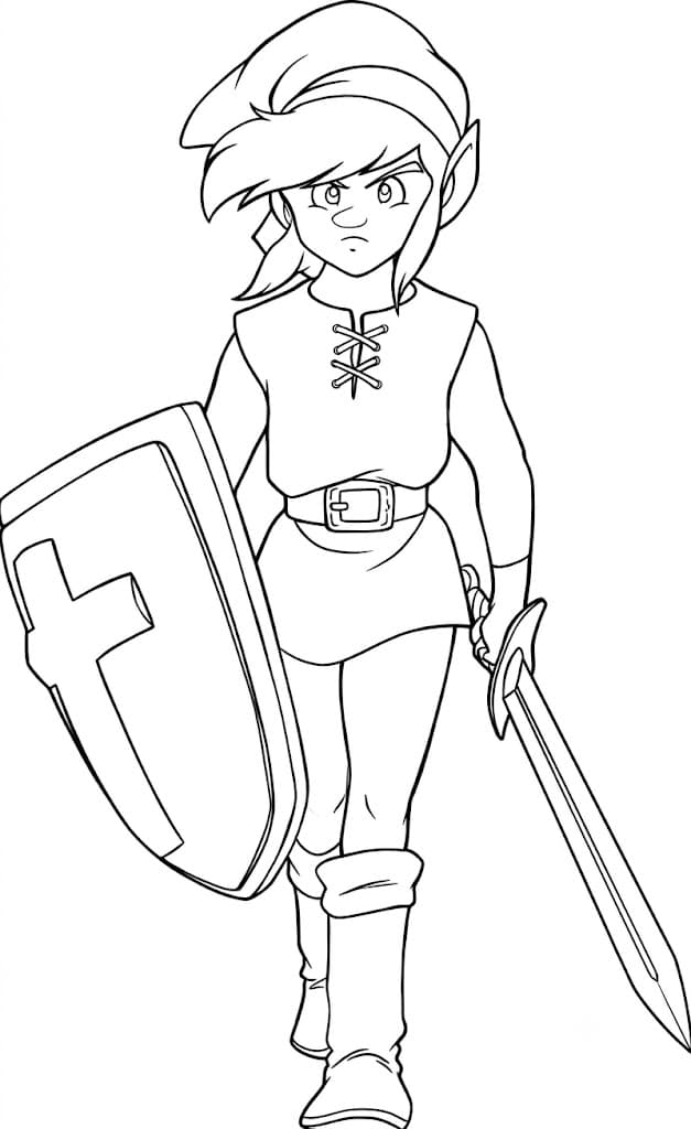 Legend of Zelda Link Ausmalbild