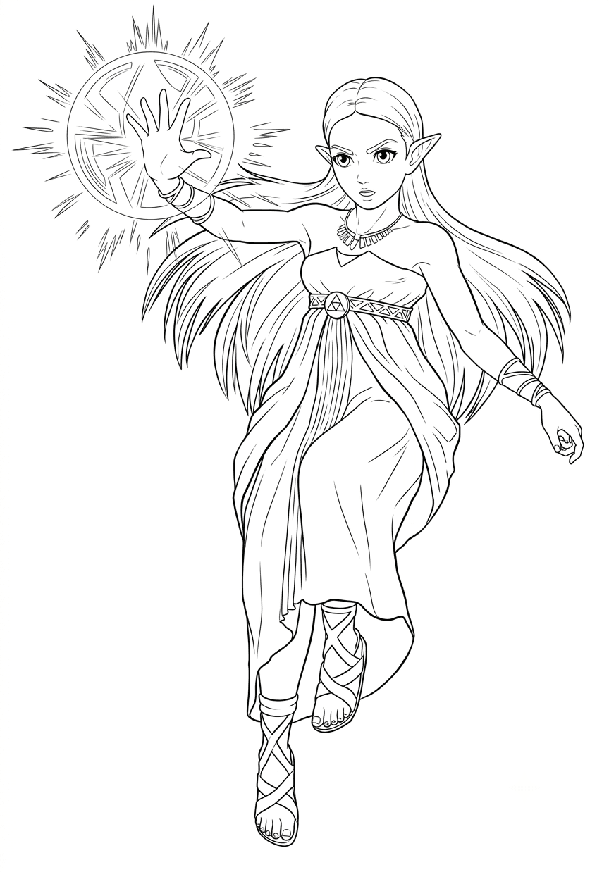 Prinzessin Zelda Ausmalbild