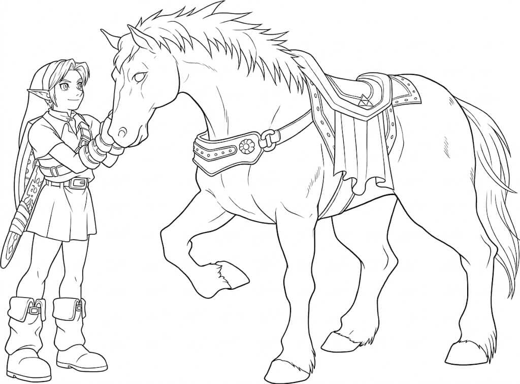 Zelda Epona Ausmalbild