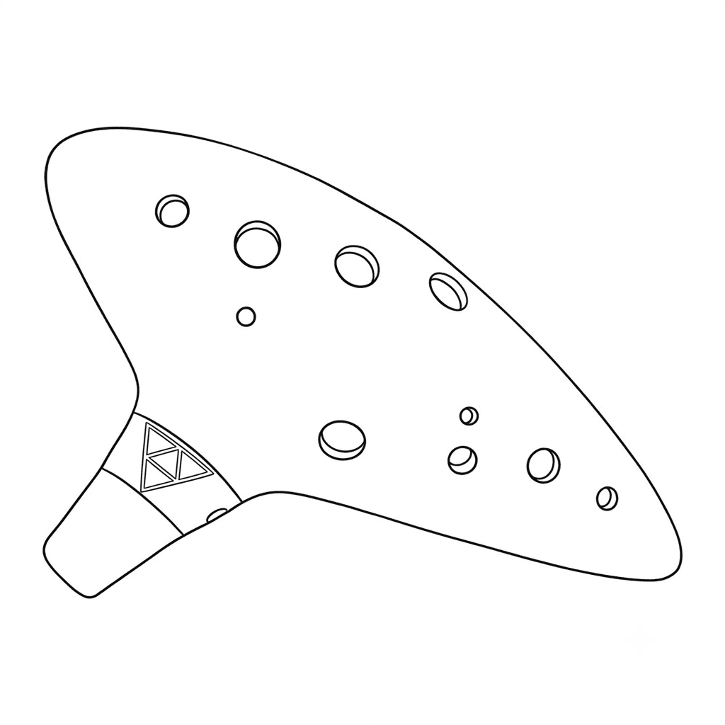 Zelda Ocarina Ausmalbild