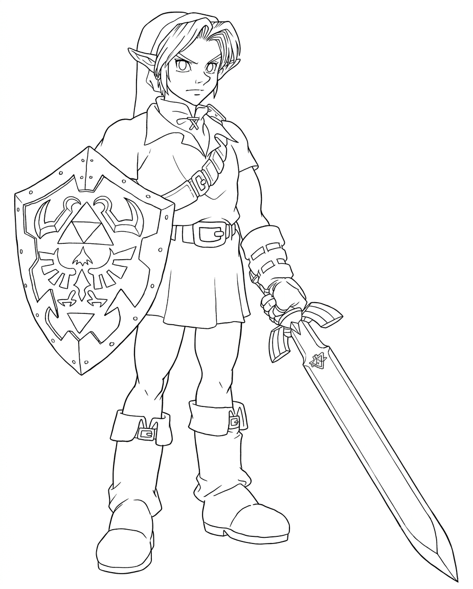 Zelda Ocarina of Time Ausmalbild