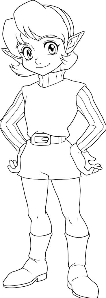 Zelda Saria Ausmalbild