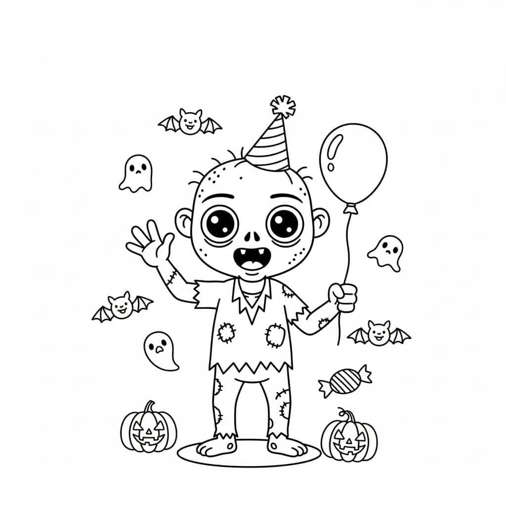 Zombie Ausmalbild