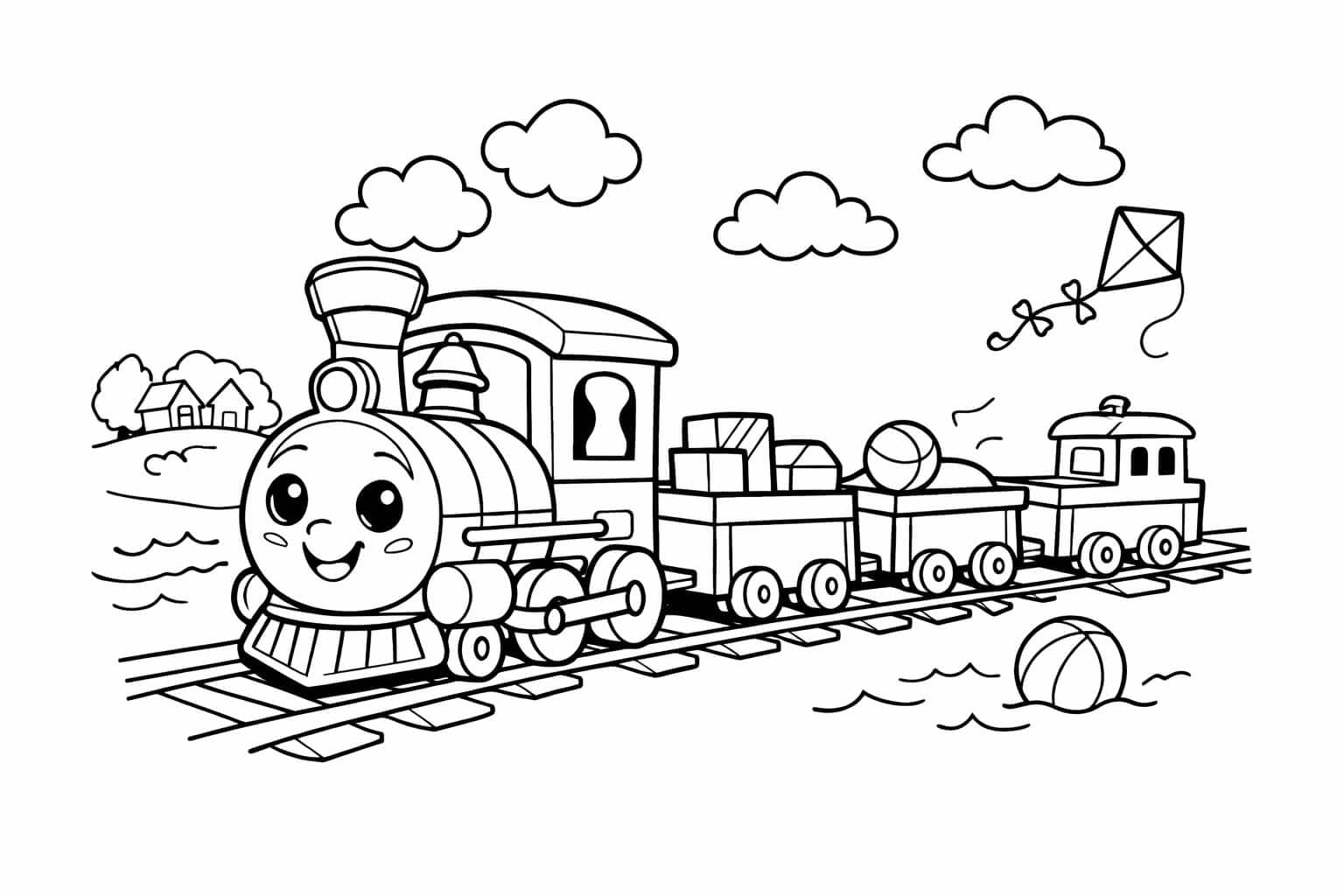 Spielzeugzug Ausmalbild