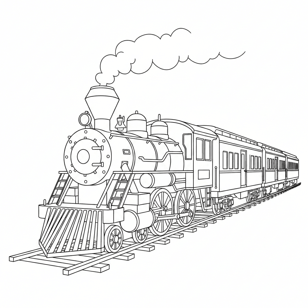 Zug Ausmalbild