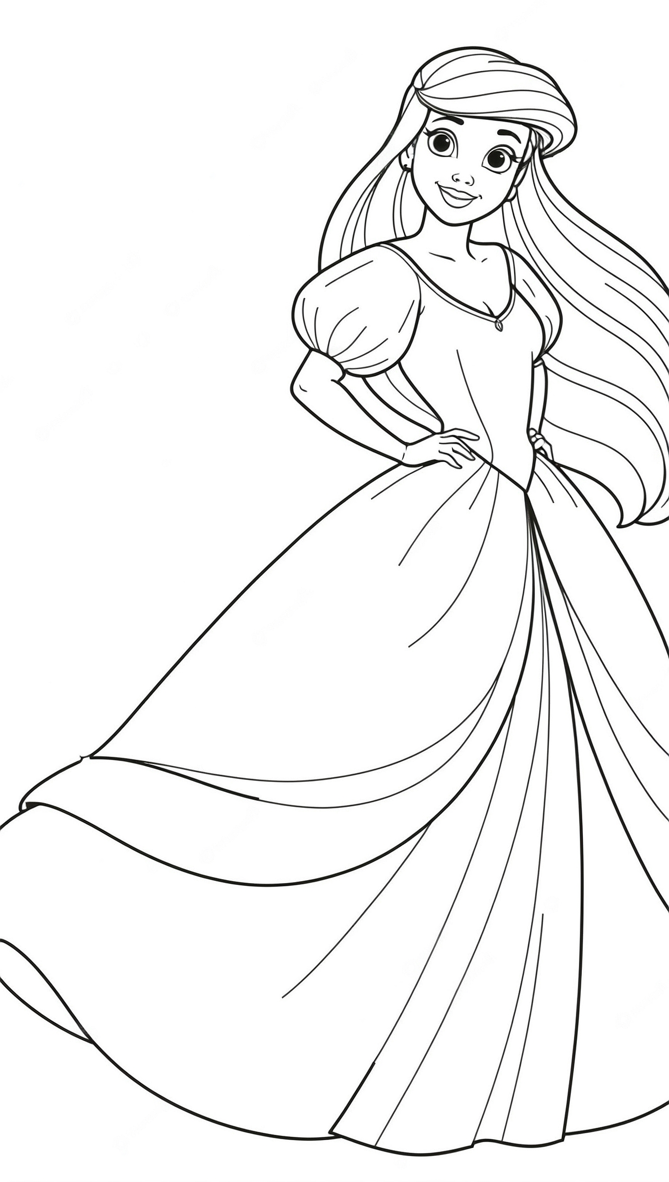 Prinzessin ariel ausmalbild zum Ausmalen