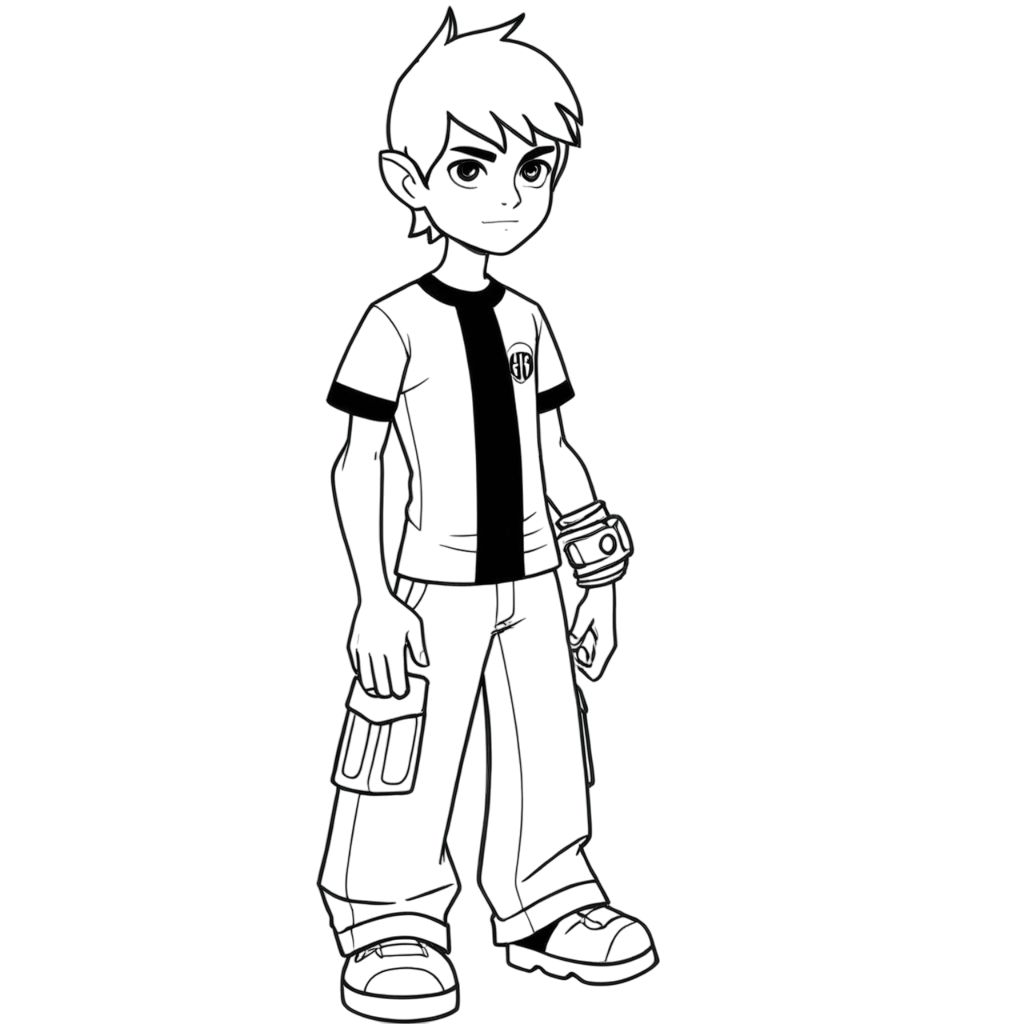 Ben 10 als teenager ausmalbild zum Ausmalen