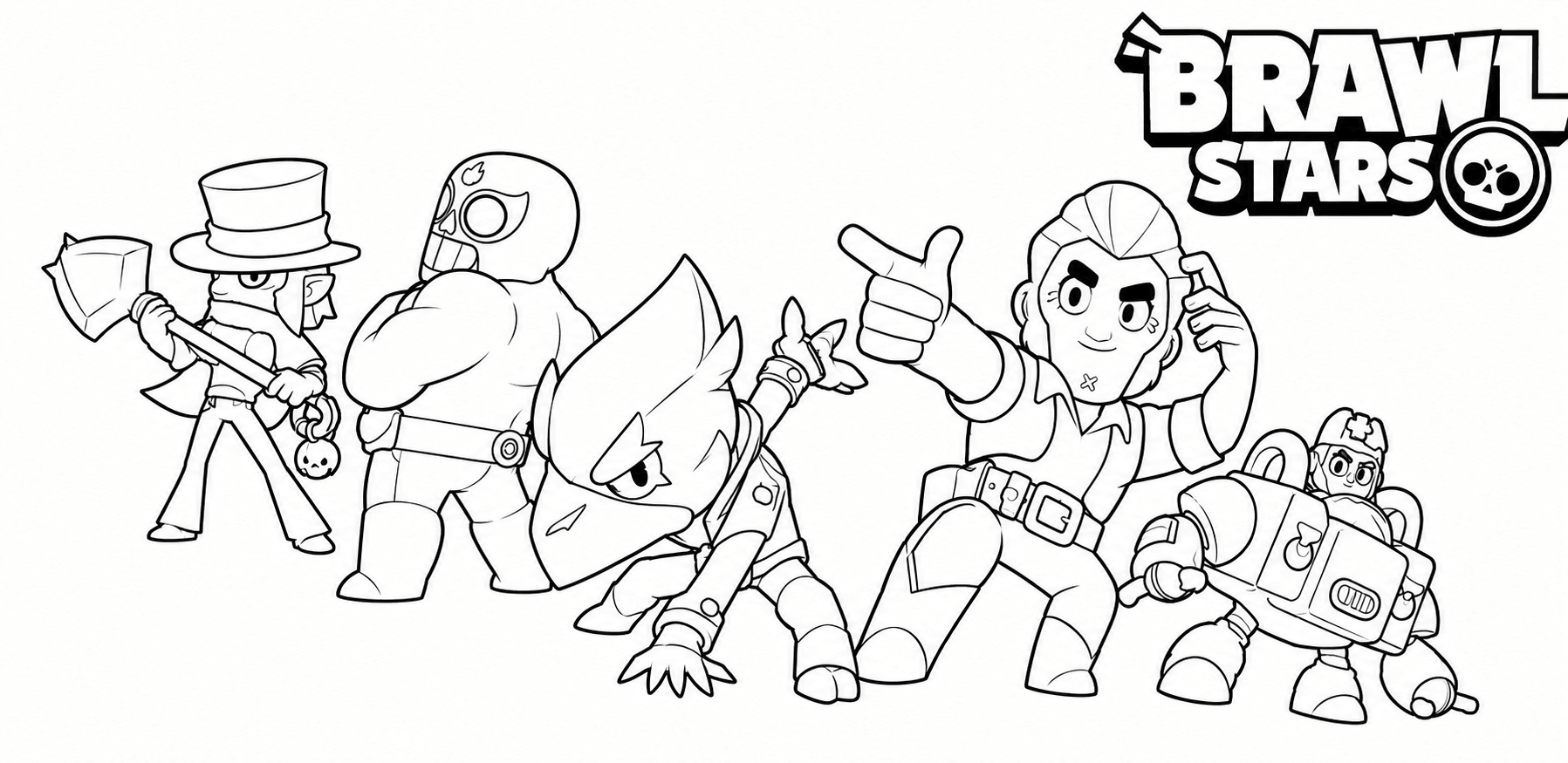 Brawl stars in aktion ausmalbild zum Ausmalen