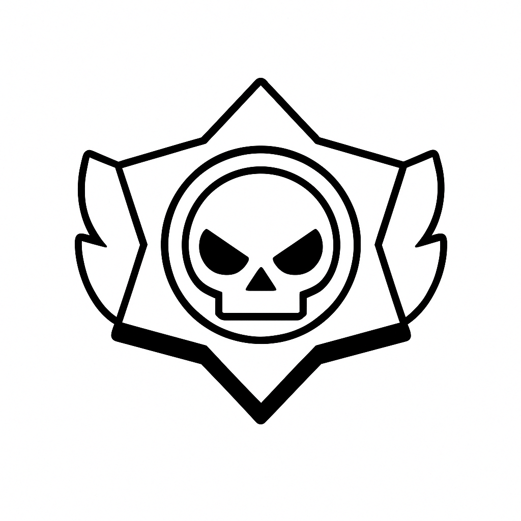 Brawl stars symbol ausmalbild zum Ausmalen