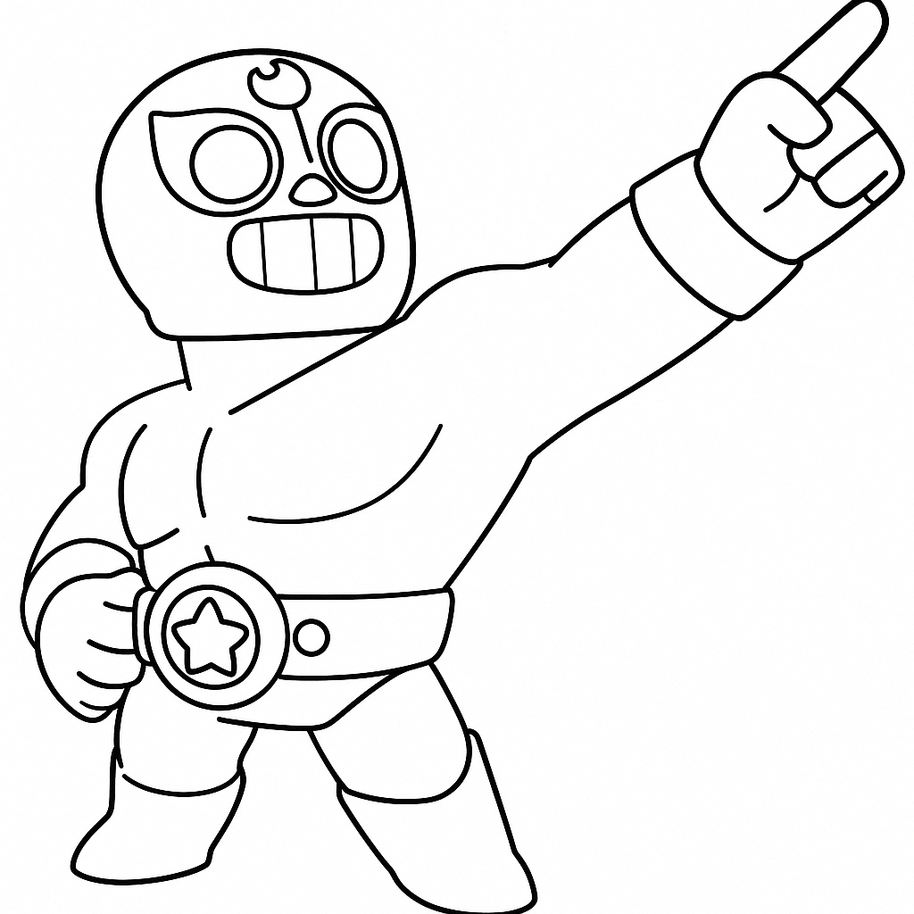 El primo brawl stars ausmalbild zum Ausmalen