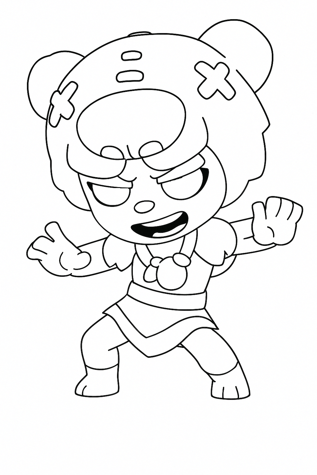 Nita brawl stars ausmalbild zum Ausmalen