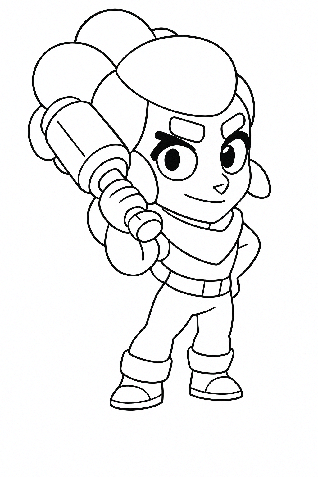 Shelly brawl stars ausmalbild zum Ausmalen