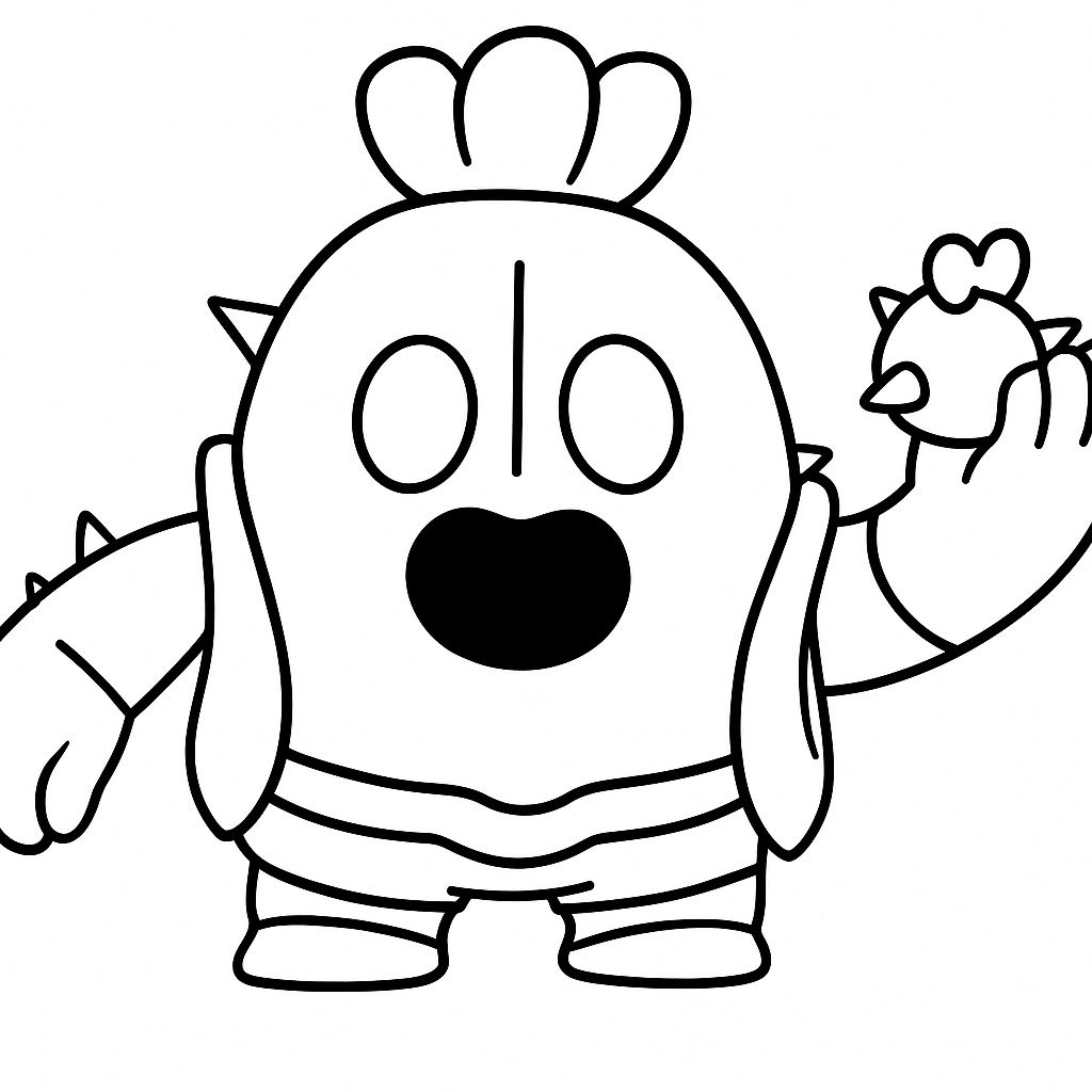 Spike brawl stars ausmalbild zum Ausmalen