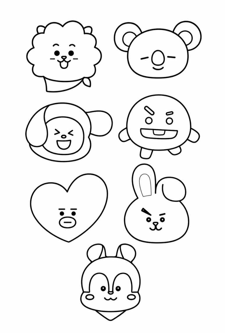 Bt21 ausmalbild zum Ausmalen