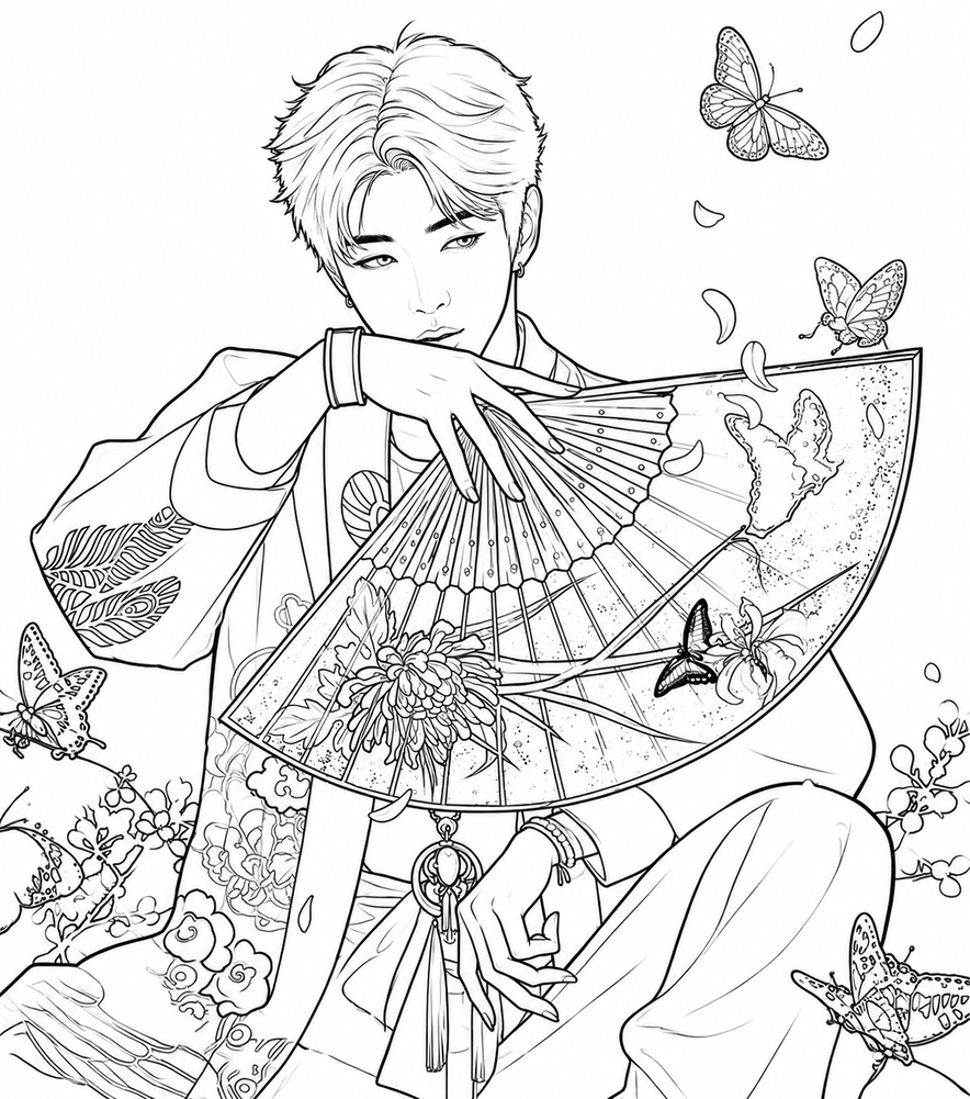 Rm bts ausmalbild zum Ausmalen