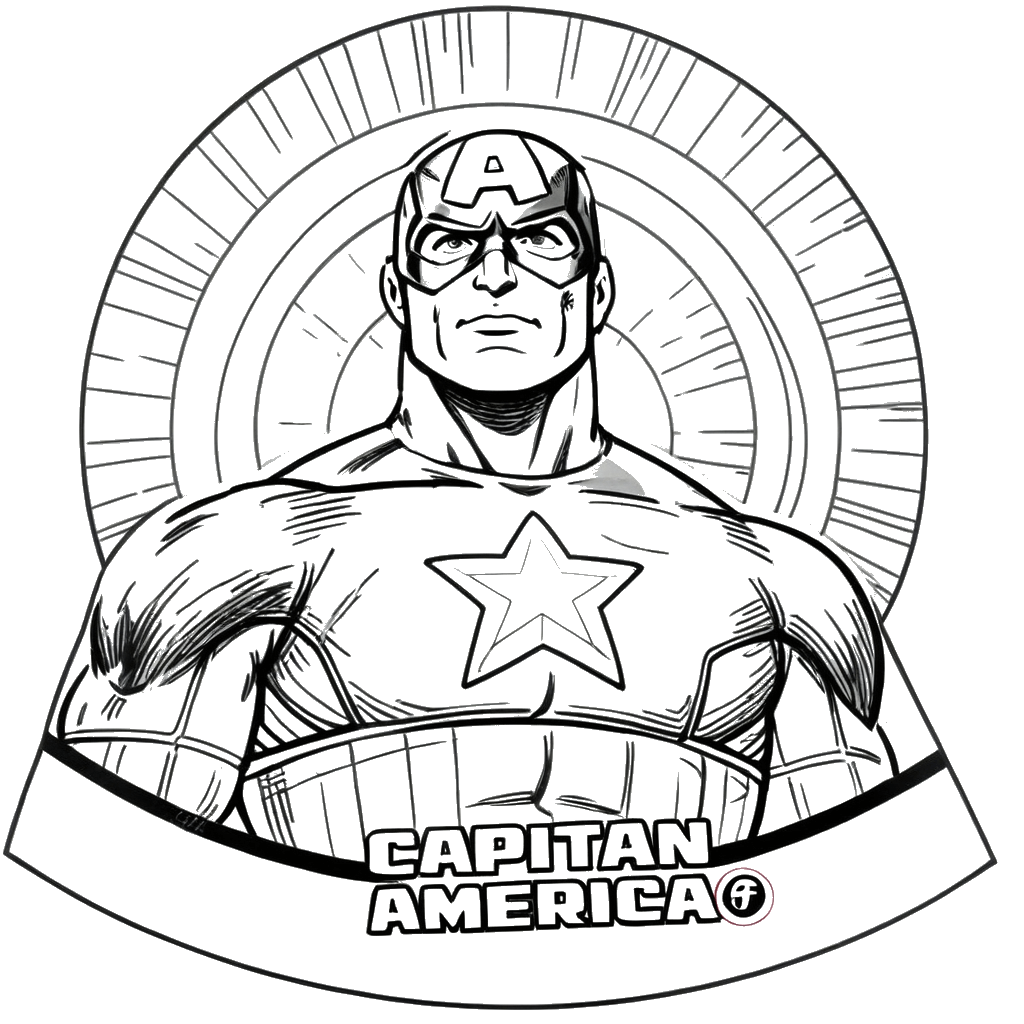 Captain america ausmalbild zum Ausmalen