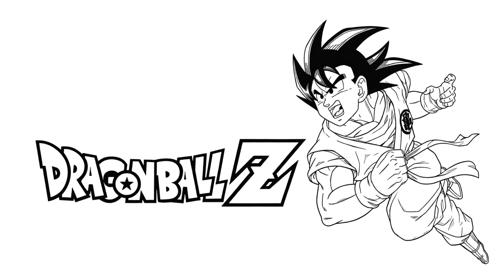 Goku dragon ball z ausmalbild zum Ausmalen